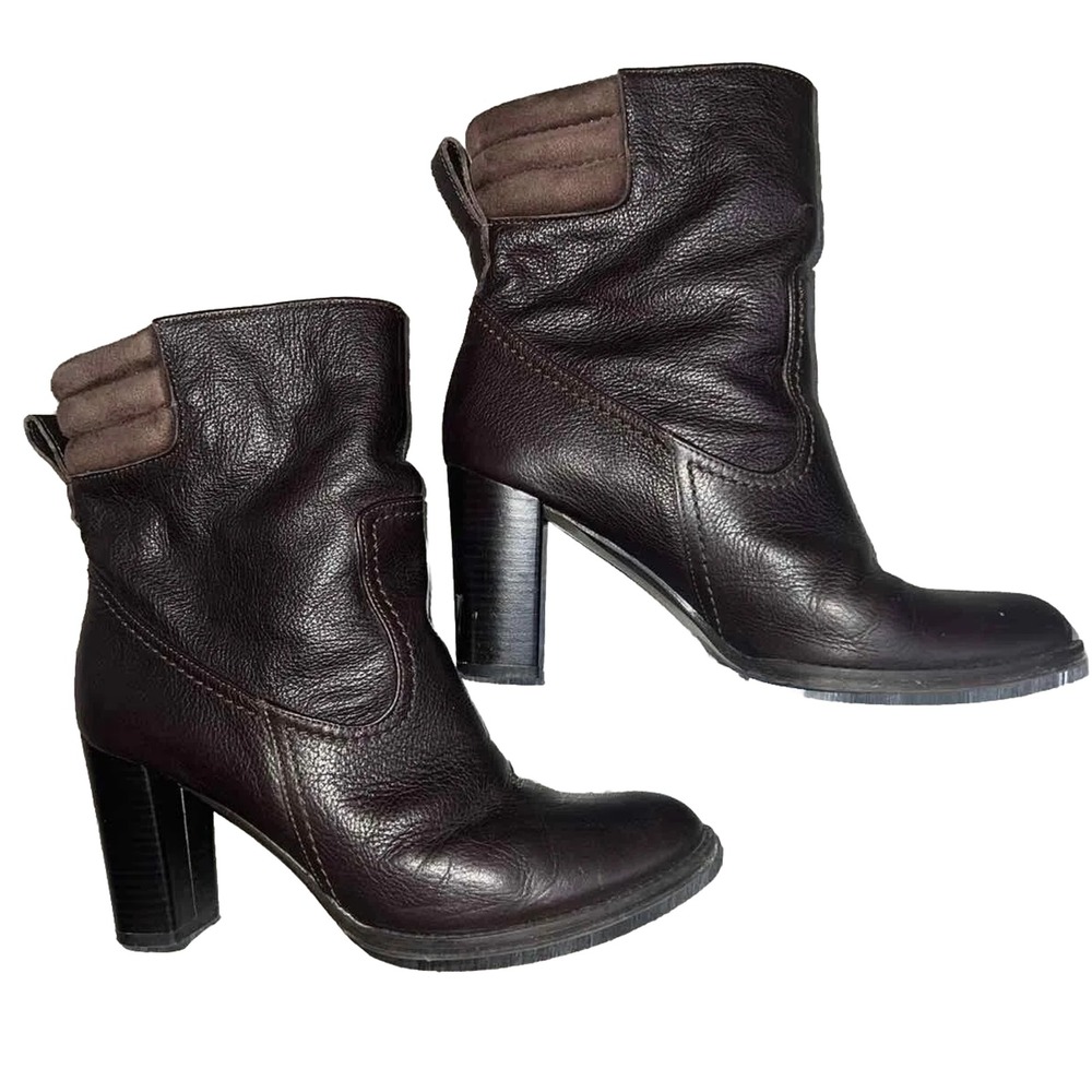 Voltan 1898 Ladies Italian Boots Real Leather Brown Size 37